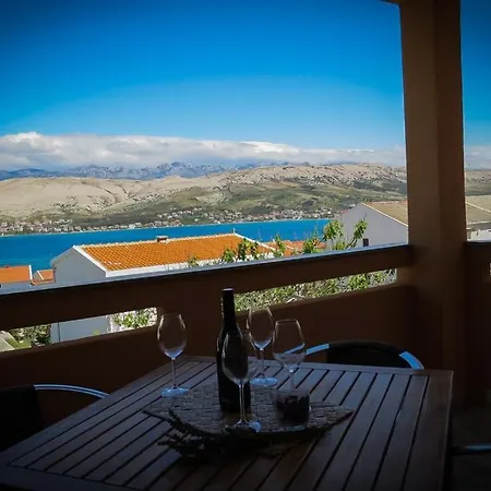 In Pag With Sea View, Terrace, Air Conditioning, Wifi