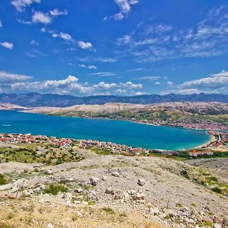 In Pag With Sea View, Terrace, Air Conditioning, Wifi Apartmán