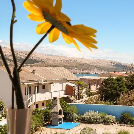 In Pag With Sea View, Terrace, Air Conditioning, Wifi